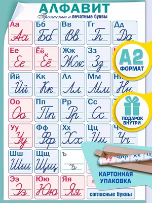 Плакат \"Прописные буквы\" алфавит, А3 - купить с доставкой по выгодным ценам  в интернет-магазине OZON (467373014)