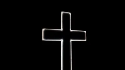 Обои крест, религия, бог, неон, черно-белый, черный картинки на рабочий стол,  фото скачать бесплатно
