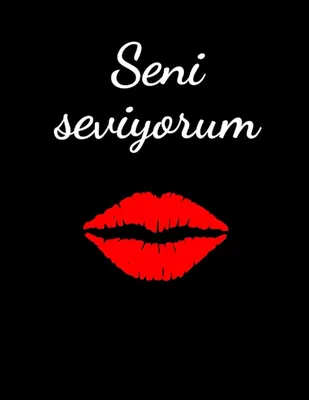 Seni cok seviyorum, I love you very much in Turkish language, hand  lettering slogan text and red hearts drawings design for fashion graphics,  t-shirt prints, cards etc Stock Vector | Adobe Stock