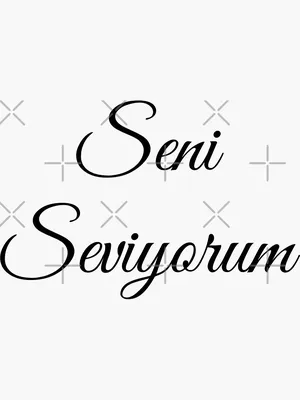 I Love You-Ben Seni Seviyorum \" Sticker for Sale by EmotionArt | Redbubble