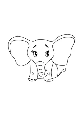 Раскраски Раскраска Слон слон, скачать распечатать раскраски.