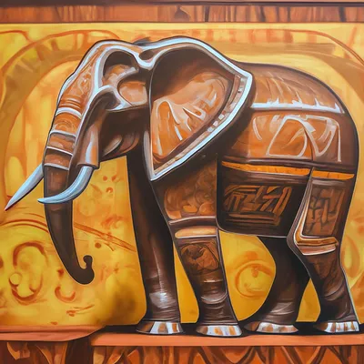 Купить Африканский дикий слон, живопись, красочные граффити, художественные  постеры и принты, настенная картина с изображением животных для гостиной  без рамки | Joom