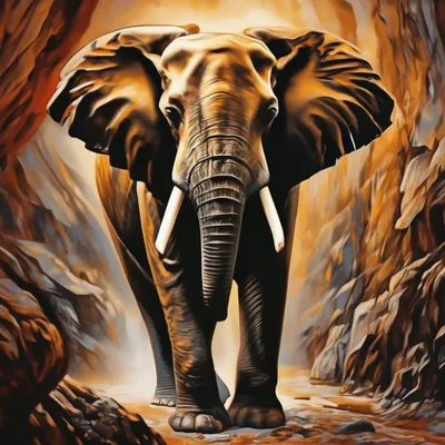 [76+] Слон живописец картинки обои