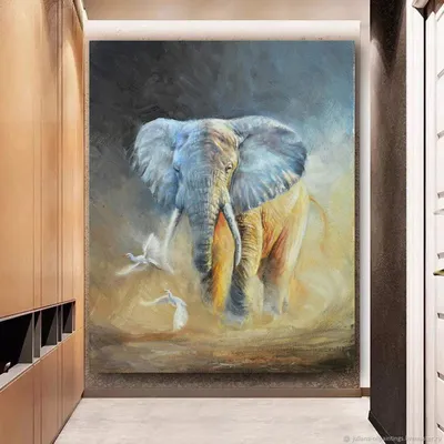 Слон #картинамаслом | Картины маслом, Слон, Живопись