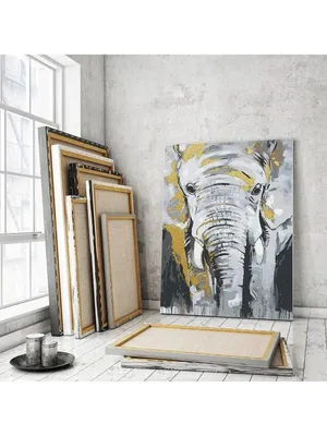Слон в тезнике наскальной живописи, …» — создано в Шедевруме