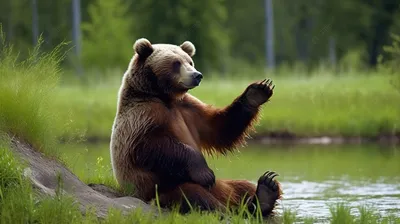 Медведь смешной рисунок - 75 фото