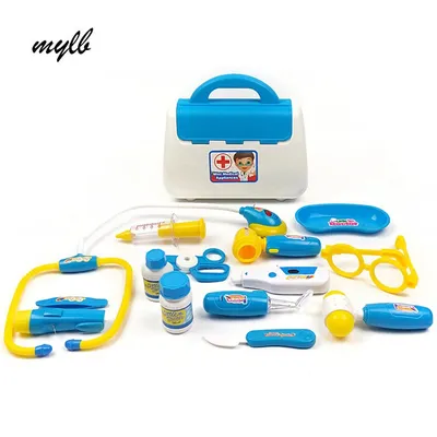 Смешные детские игрушки mylb для детей, искусственная коробка для лекарств,  игрушки для доктора, стетоскоп, инъекции для детей | AliExpress