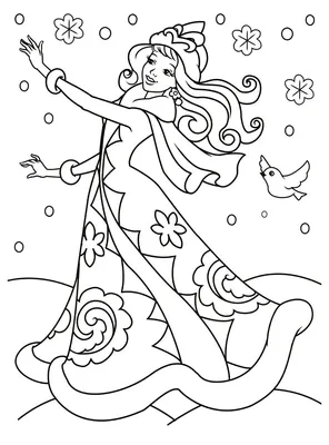 Раскраска № 2890 - Дед Мороз и Снегурочка скачай или рисуй на сайте 8o8.ru