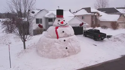 Giant snowman has emotional backstory for Ind. brothers