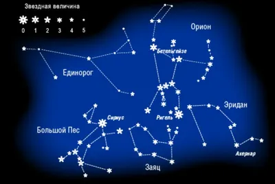 Млечный путь. Зимние созвездия Ориона и Большого Пса | Пикабу