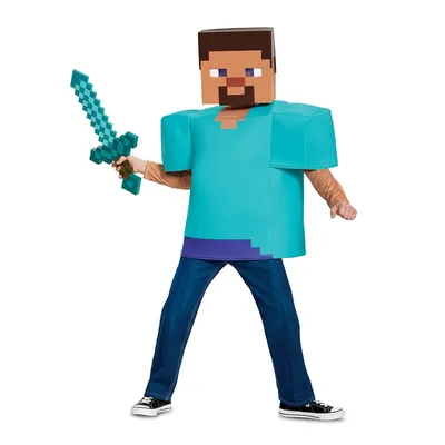 Minecraft Steve Deluxe Child Halloween Costume - Walmart.com