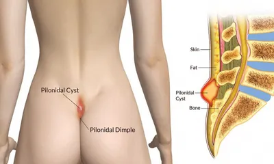 Эпителиально-копчиковая киста или эпителиально-копчиковый свищ: симптомы и  лечение