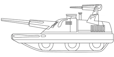 Танк Т-34 — раскраска для детей. Распечатать бесплатно.