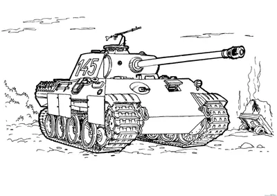 Раскраска Советский танк | Раскраски танки. Раскраска боевой военной  техники: танки