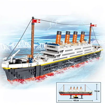 Модель корабля «Титаник» из романтического фильма, набор строительных  блоков, игрушка, антистресс, сборные блоки, Титаник, паровой корабль,  реквизит | AliExpress