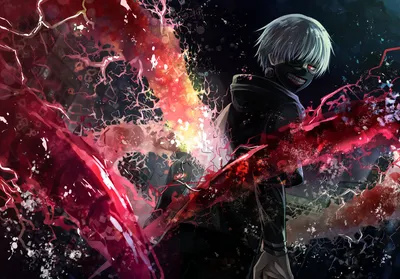 Обои на рабочий стол Ken Kaneki / Кэн Канэки из аниме Tokyo Ghoul / Токийский  Гуль, обои для рабочего стола, скачать обои, обои бесплатно