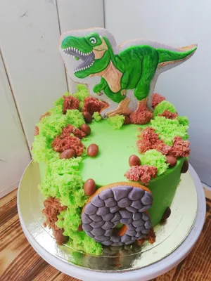 Торт Детский Динозавры с пряниками 1 на заказ в Днепре - Cake Studio  Nonpareil.ua