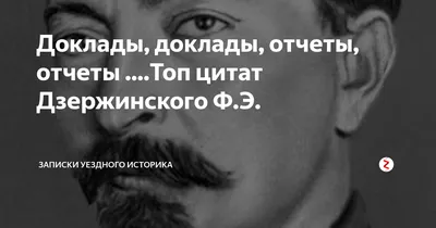 Доклады, доклады, отчеты, отчеты ....Топ цитат Дзержинского Ф.Э. | Записки  уездного историка | Дзен