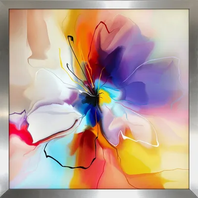 Abstract flowers print by Theheartofart Gena | Posterlounge