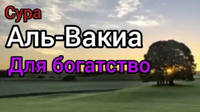 Сура аль Вакиа текст на русском, арабском. Читать для богатства