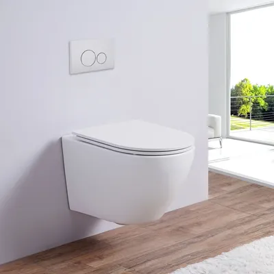 Унитаз подвесной Clavel NT матовый серый (4 цвета на выбор) | Элитная  дизайнерская мебель для ванной Deluxe Group