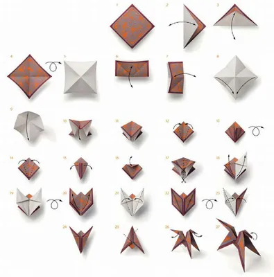 Животные из бумаги оригами. Пошаговые инструкции + 800 фото | Оригами, Уроки  оригами, Поделки