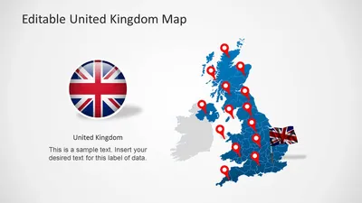 United Kingdom UK Counties Map PowerPoint Templates - SlideBazaar