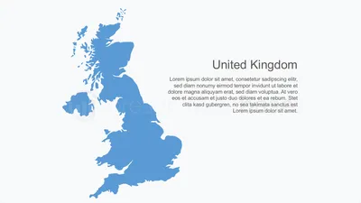 United Kingdom map presenting administrative division regions