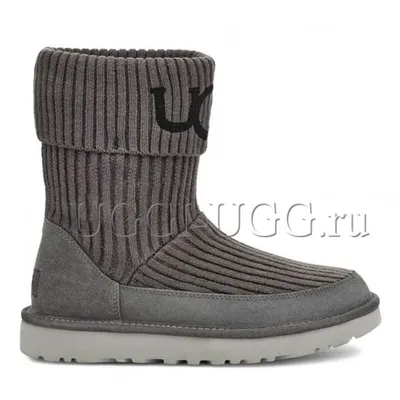 Купить вязаные угги серые UGG Classic Knit Grey за 7490 руб