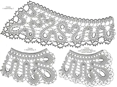 Кружевной воротник: схемы с описанием, как связать крючком съемный для  платья воротник. 130 фото стильных моделей с ажурным узором