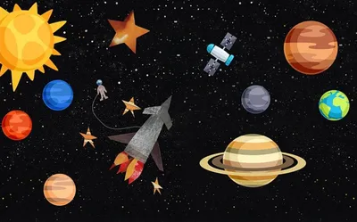 Фотообои Вселенная космос для детей купить в Оренбурге, Арт. 15-325 в  интернет-магазине, цены в Мастерфресок