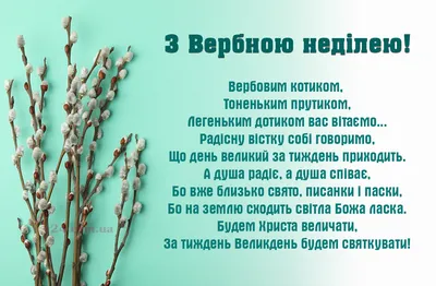 Привітання з Вербною неділею 2020: листівки, вірші та проза. Привітання зі  святами. Свята і традиції. Проекти - Новини Рівного. Відео on-line. Все про  телекомпанію - Телеканал «Рівне 1»