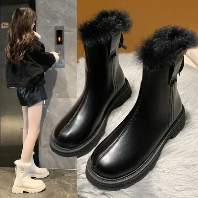 Зимние женские ботинки | Snow boots women, Lace up ankle boots, Fur shoes