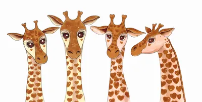 Смешной жираф — раскраска для детей. Распечатать бесплатно.