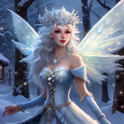 Зимняя фея - онлайн-пазл