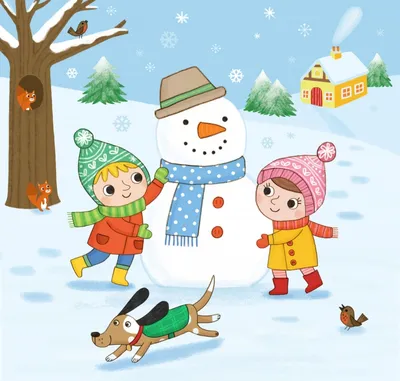 Зима рисунок для детей - 144 фото