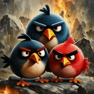 Angry birds злые птички» — создано в Шедевруме