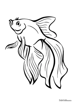Сказка о Золотой рыбке — раскраска для детей. Распечатать бесплатно.