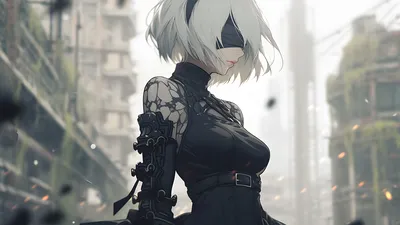 Эксклюзивные обои 2B Nier: выбери формат и размер для iPhone и Android