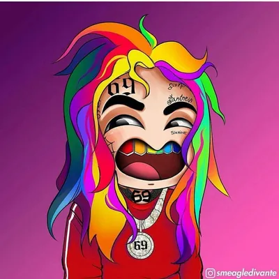 Тематические обои 6ix9ine в формате png для рабочего стола