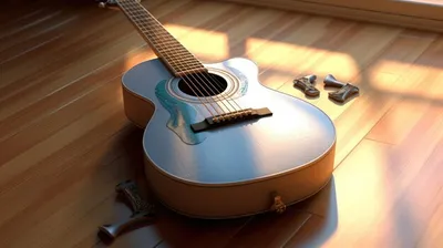 Акустическая гитара: Фотообои для Windows в хорошем качестве