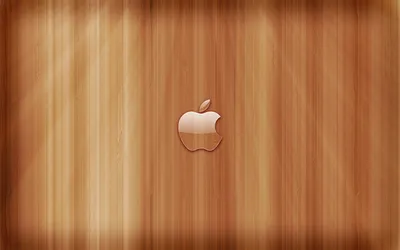 Фото apple с текстурой дерева