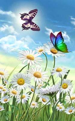 Бабочки цветы: Изысканные обои для iPhone в высоком разрешении