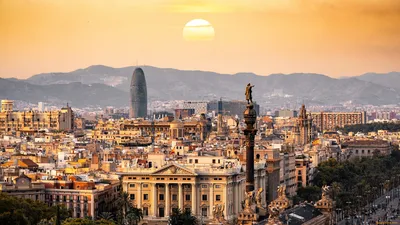 Барселона город обои