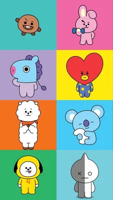 Фон bt21 на телефон в хорошем качестве