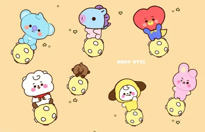 Обои bt21 для iPhone и Android - скачать бесплатно в формате webp