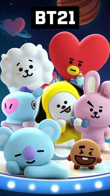 Обои bt21 для телефона в формате jpg - бесплатно