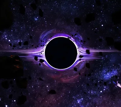 Обои Черной дыры: яркое изображение для iPhone и Android в хорошем качестве