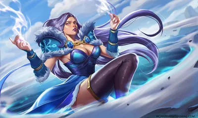 Скачать обои Crystal Maiden для Android: Бесплатно