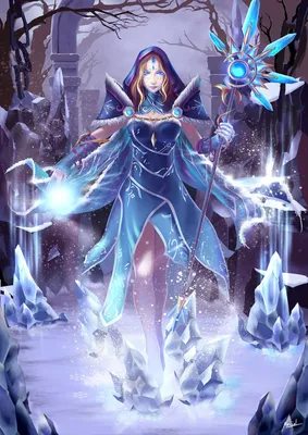 Скачать обои Crystal Maiden в JPG для Windows